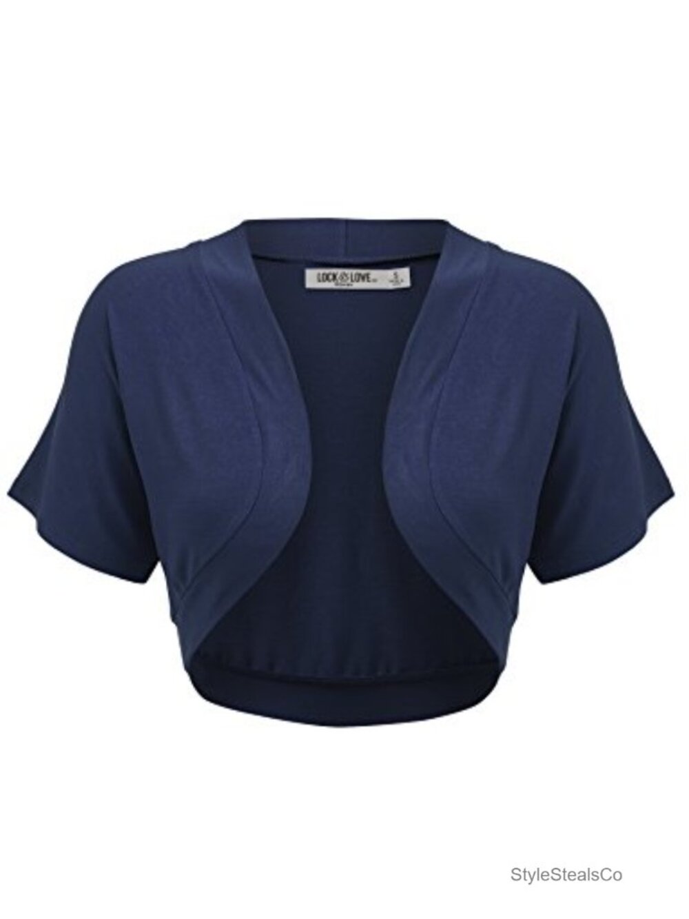 Lightweight Short Sleeve Open Front Bolero Shrug Cardigan for Dresses